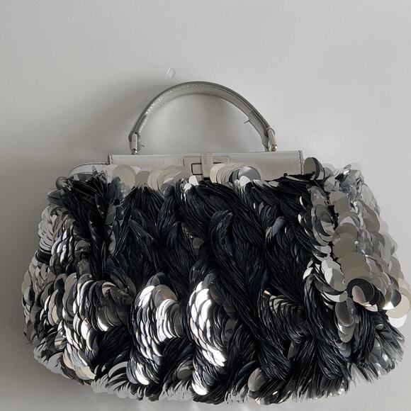 Fendi Silver Big Paillettes Small Size Peekaboo - Picture 8 of 12